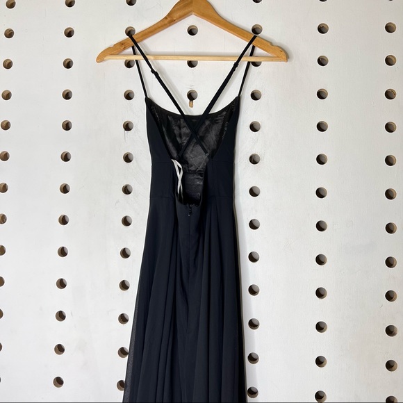 Lulu’s Black Backless Maxi Prom Ball Gown Dress - Picture 5 of 6